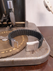 Leather tiretrack bracelet