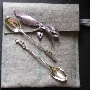 Citroën SM silver spoon and Citroën DS car spoon