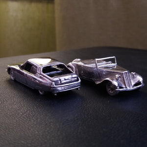 Citroen SM and Traction Avant decapotable  H0 scale sterling silver 1:87