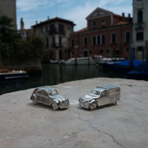 Silver Citroen AZ and AZU in Venice 1:87 scale