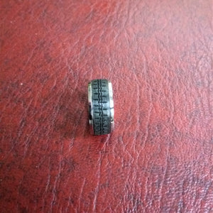 Carbon tyre ring 2cv pattern car jewel
