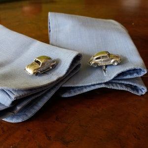 Sterling silver beetle cufflinks, old model