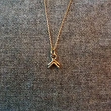 Load image into Gallery viewer, Little chevron pendant in gold 5mm wide, sold without the chain