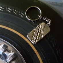Load image into Gallery viewer, pewter Tiretrack keychain