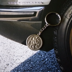 St. Christopher keychain pewter