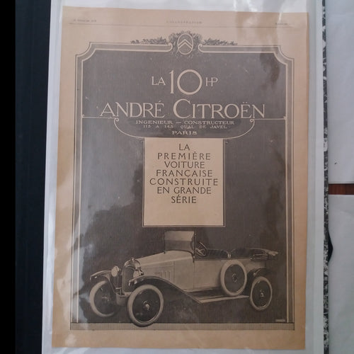 Citroen 1919 advertisement antique poster