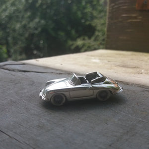 Silver Porsche 356  cabrio 1:87