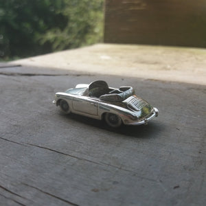 Silver Porsche 356  cabrio 1:87
