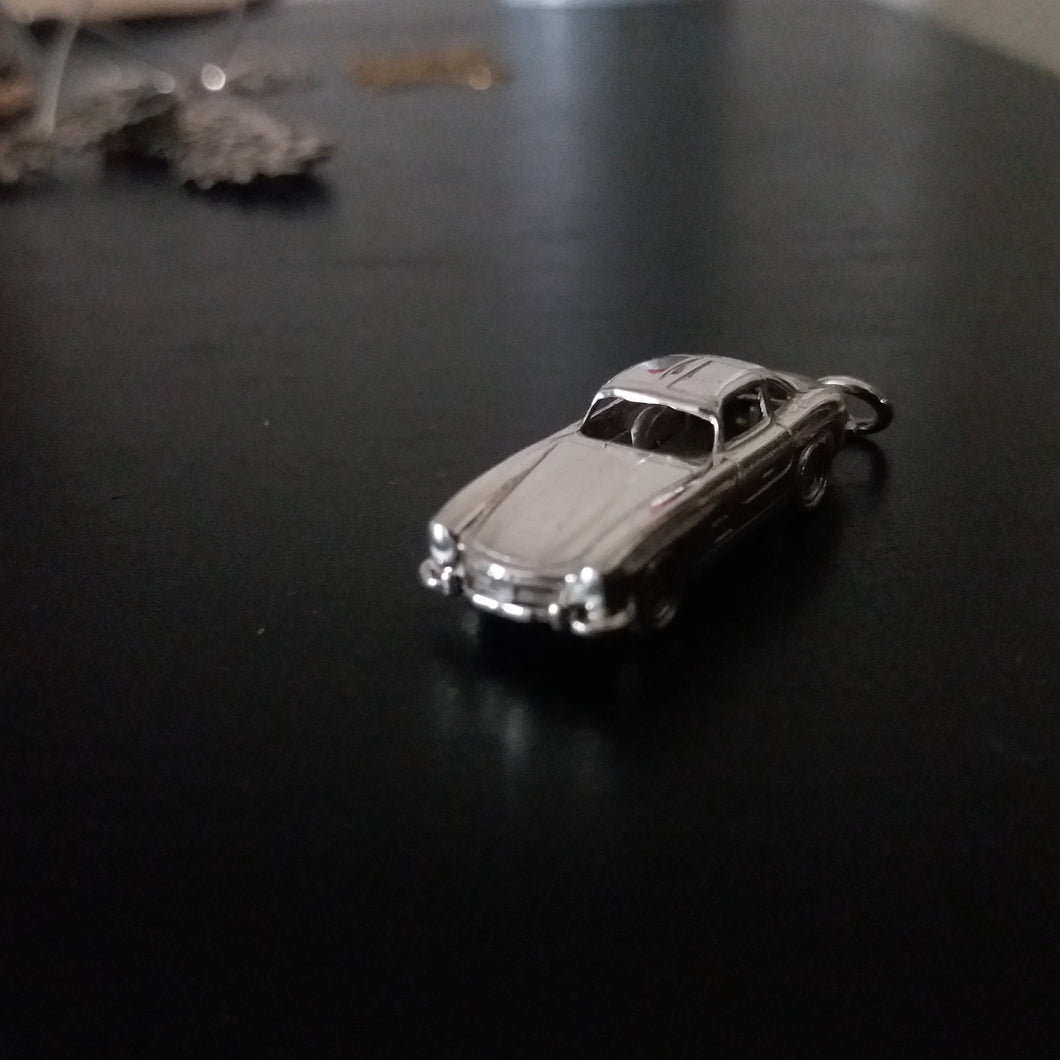 Silver miniature Mercedes 300 SL 1:160