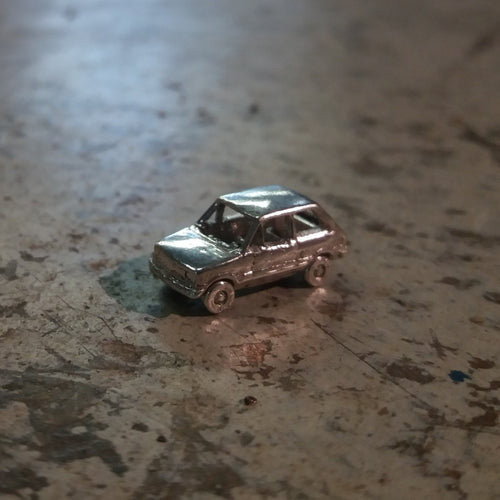 miniature Fiat 126 sterling silver