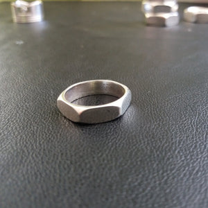 Silver hexnut ring