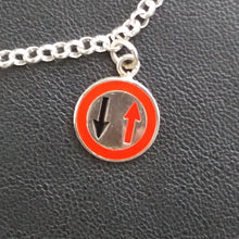 Charger l&#39;image dans la galerie, Silver right of way charm with enamel