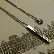 Charger l&#39;image dans la galerie, Necklace with license plate pendant in stainless steel