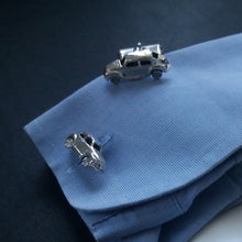 Load image into Gallery viewer, Sterling silver volkswagen beetle half body cuff links