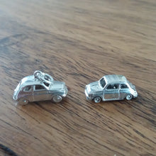 Load image into Gallery viewer, Silver Fiat 500 basic or the detailed model with interior and chassis