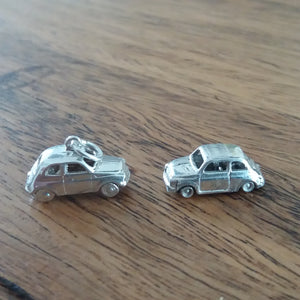Silver Fiat 500 basic or the detailed model with interior and chassis
