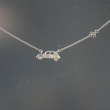 Load image into Gallery viewer, Citroën 2cv collier with chevrons silver car jewel
