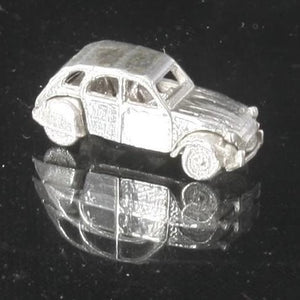 Citroen 2cv silver miniature 1:160