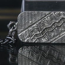 Load image into Gallery viewer, pewter Tiretrack keychain detail